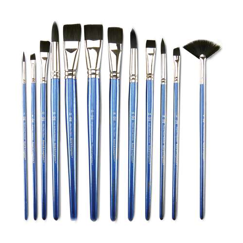 Royal & Langnickel® Black Taklon Pinselset C, 12-teilig 