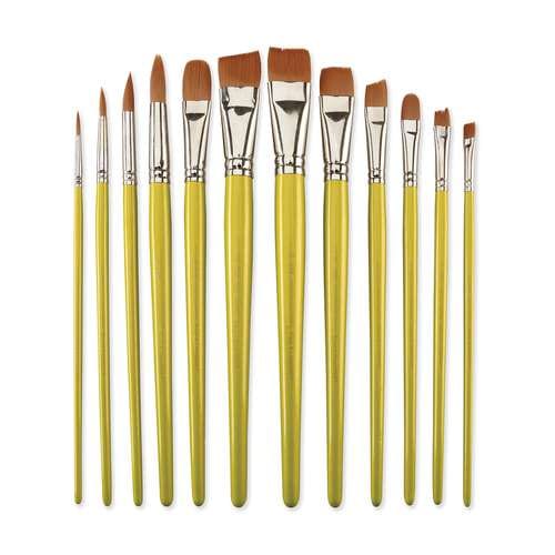 Royal & Langnickel® Brown Taklon Pinselset A, 12-teilig 