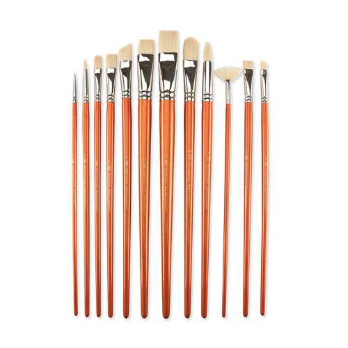Royal & Langnickel® Bone Taklon Pinselset A, 12-teilig 