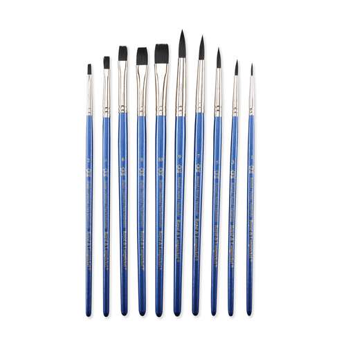 Royal & Langnickel® Black Taklon Pinselset B, 10-teilig 