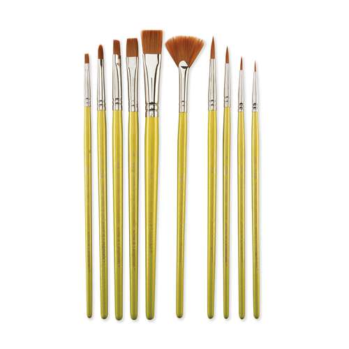 Royal & Langnickel® Brown Taklon Pinselset C, 10-teilig 