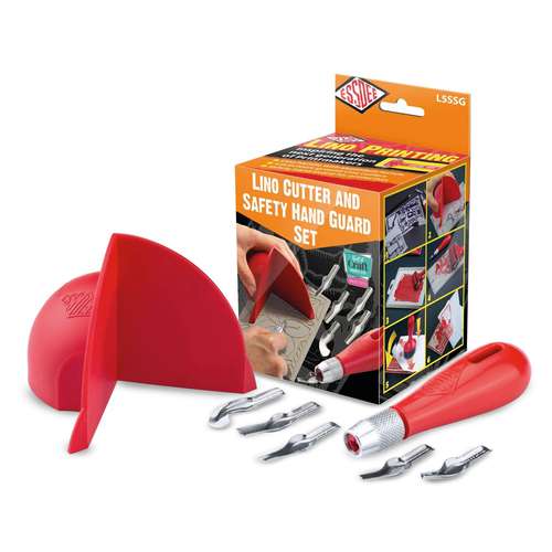 ESSDEE Linolmesser & SAFETY HAND GUARD Set 