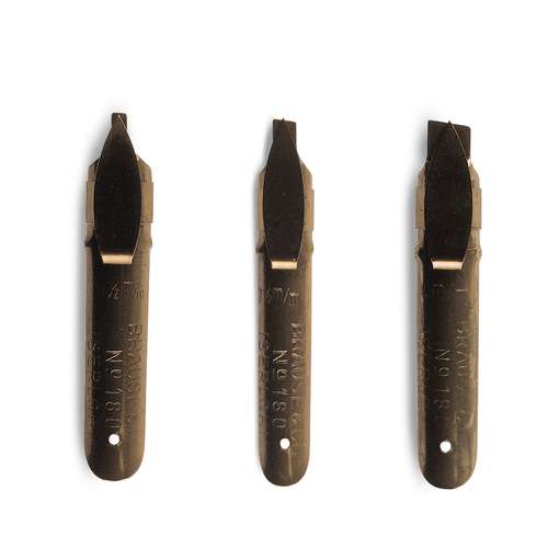 Lot de  3 plumes Calligraphie Brause 