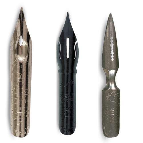 Assortiment de 3 plumes Écriture Brause 