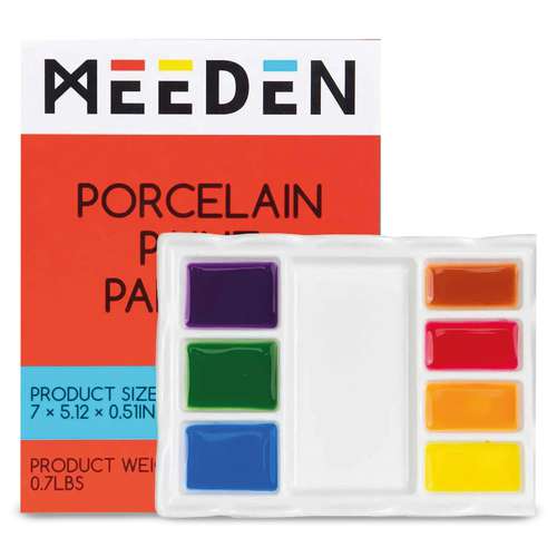 MEEDEN Porzellan-Mischpalette 7 + 1 