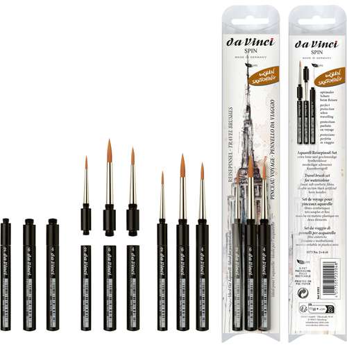 Set de 3 pinceaux de voyage Spin série 5393 Da Vinci 