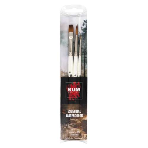 Set de 3 pinceaux Essentiel Aquarelle Kum 