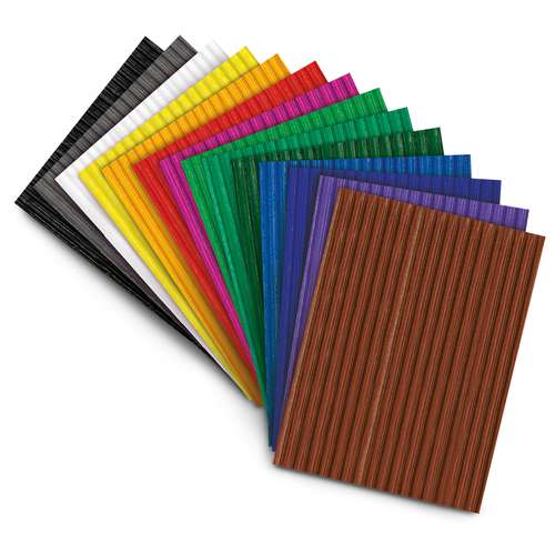 folia® Bastelwellpappe 50 cm x 70 cm, 14 Bogen 