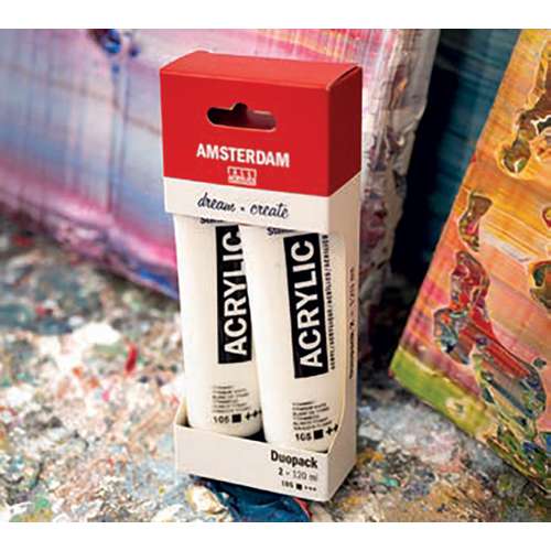 Lot de 2 tubes de 120 ml Acrylique Amsterdam 