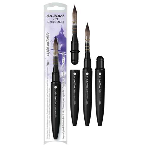 da Vinci GO CASANEO Reise-Verwasch- und Aquarellpinsel, rund, Serie 8498 