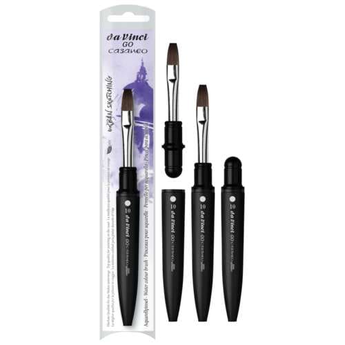 da Vinci GO CASANEO Reise-Aquarellpinsel, flach, Serie 8898 