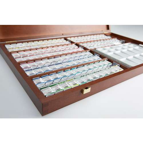 Coffret bois prestige 140 1/2 godets d'aquarelle Horadam Schmincke (3)
