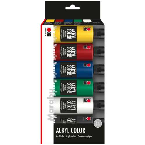 Marabu Acryl Color Set, 6 x 80 ml 